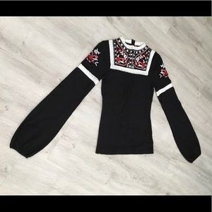 Free People Embroidered Blouse